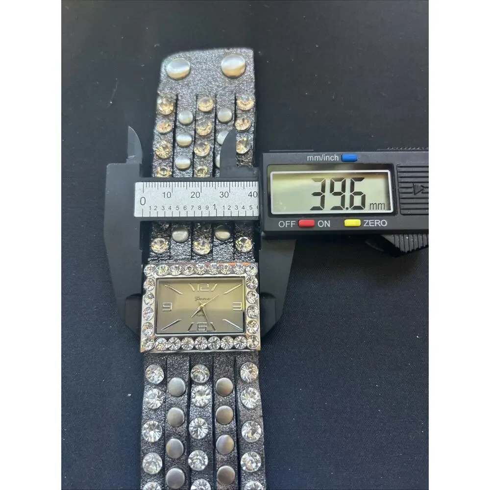 Geneva Silver Tone Strap Band Women’s Quartz Watch